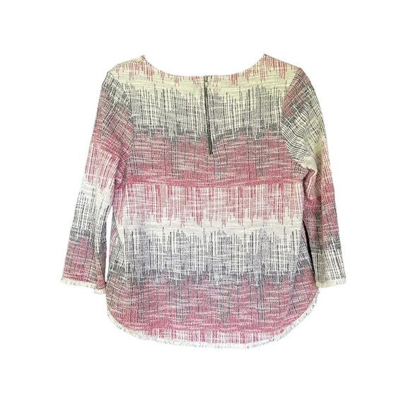 W5 Women's Textured Top S Made In USA 3/4 Sleeves - Picture 2 of 9